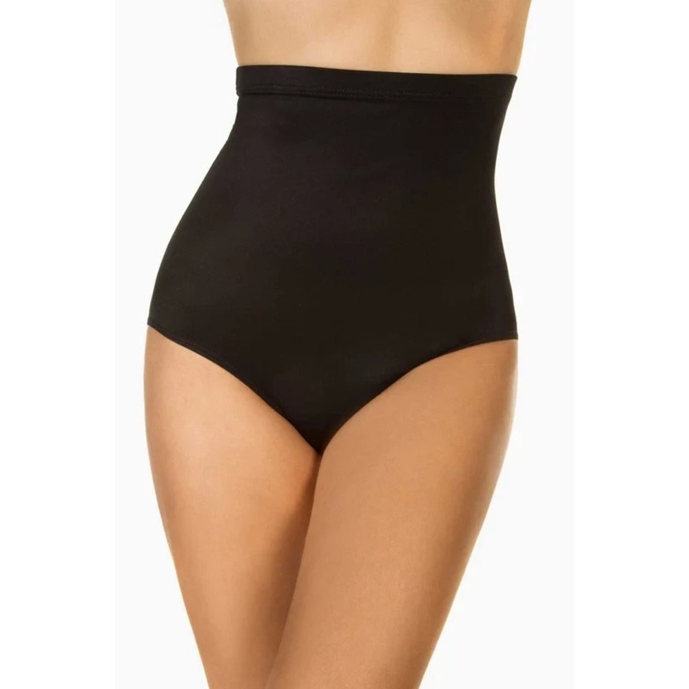 NWT Miraclesuit Super High Waist Swim Bottom Womens 18 Black Slimming $98